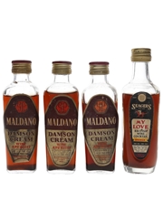 Maldano & Seagers Wine Cocktail Bottled 1960s 4 x 10cl