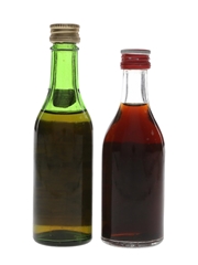 Martini Bianco & Rosso Vermouth Bottled 1970s 2 x 5cl