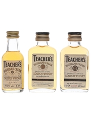 Teacher's Highland Cream Bottled 1980s & 1990s 3 x 5cl / 4%