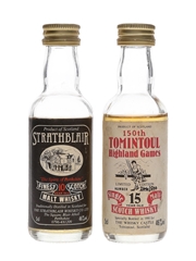 Strathblair 10 Year Old & 150th Tomintoul Highland Games 15 Year Old Bottled 1990s 2 x 5cl / 46%