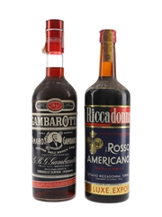 Gambarotta Amaro & Riccadonna Americano Bottled 1970s 2 x 100cl