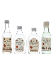 Bacardi Carta Blanca & Silver Label Bottled 1970s & 1980s 4 x 5cl