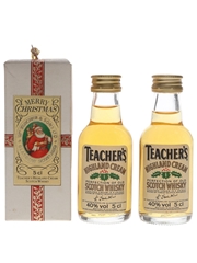 Teacher's Highland Cream Bottled 1980s 2 x 5cl / 40%