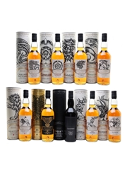 Game Of Thrones Whiskies Set Cardhu, Clynelish, Dalwhinnie, Glendullan, Lagavulin, Mortlach, Oban, Royal Lochnagar & Talisker 9 x 70cl