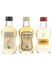 Isle Of Jura 10 Year Old Bottled 1980s-2000s 3 x 5cl / 40%