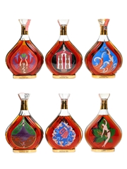 Courvoisier Erte Cognac Editions 2, 4, 5, 6, 7 & 8 6 x 75cl