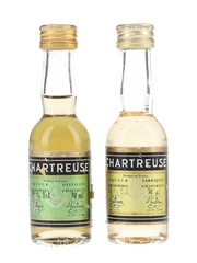 Chartreuse Green & Yellow Liqueurs Bottled 1970s-1980s 2 x 3cl