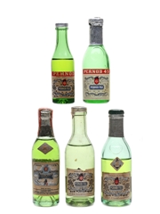 Pernod Fils Bottled 1940s-1960s 5 x 3cl-7cl