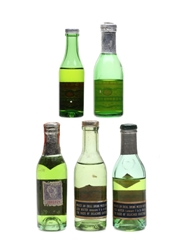 Pernod Fils Bottled 1940s-1960s 5 x 3cl-7cl