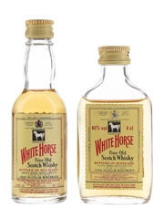 White Horse Bottled 1970s 2 x 4cl-4.7cl