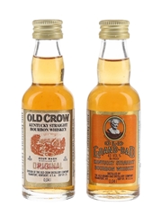 Old Crow & Old Grand-Dad Bottled 1980s - Peter Eckes 2 x 4cl / 43%