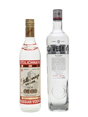 Stolichnaya & Veda Black Ice Vodka  70cl & 75cl