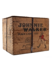 Johnnie Walker Black Label Extra Special Bottled 1950s - Original Wooden Case 12 x 75cl
