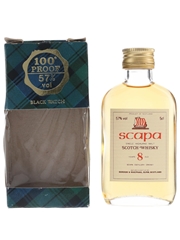 Scapa 8 Year Old 100 Proof Bottled 1980s - Gordon & MacPhail 5cl / 57%