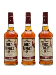 Wild Turkey Bourbon 8 Years Old 101 Proof 3x70cl