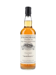 Springbank 1996 15 Year Old Special Reserve Cask 477 Private Cask Bottling 70cl / 46%