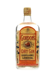 Gordon's Dry Gin Spring Cap Bottled 1950-60s 75cl