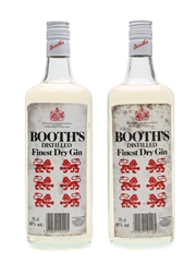 Booth's Finest Dry Gin Bottled 1980s 2 x 75cl / 40%