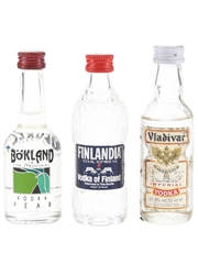 Bokland, Finlandia, Vladivar Vodka  3 x 5cl