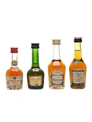 Courvoisier, Hennessy & Martell 3 Star & VSOP Bottled 1970s-1980s 4 x 3cl-5cl / 40%