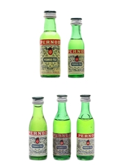 Pernod Fils Bottled 1970s-1980s 5 x 2cl-5cl