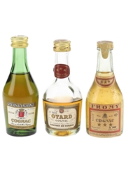 Fromy, Gaston de Lagrange & Otard Bottled 1960s & 1970s 3 x 4cl-5cl / 40%