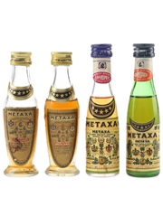 Metaxa 5 Star & 7 Star Gold Label Bottled 1970s-1980s 4 x 3cl