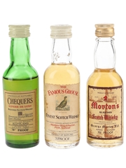 Chequers, Famous Grouse & Morton's Bottled 1970s 3 x 5cl / 40%