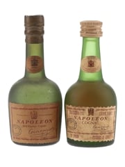 Courvoisier Napoleon Cognac Bottled 1950s & 1970s 2 x 3cl / 40%