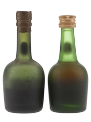 Courvoisier Napoleon Cognac Bottled 1950s & 1970s 2 x 3cl / 40%
