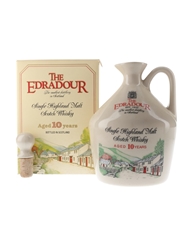 Edradour 10 Year Old Ceramic Decanter Bottled 1980s - Includes Edradour Poster 75cl / 43%