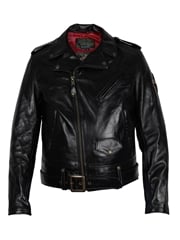 Sailor Jerry Leather Jacket Schott - Genuine Cowhide Leather Large