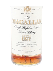 Macallan 1977 18 Year Old Bottled 1995 - Duty Free 75cl / 43%