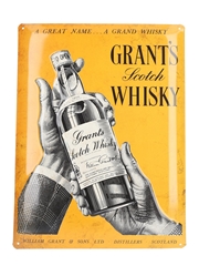 Grant's Scotch Whisky Vintage Tin Bar Sign  39cm x 29.5cm