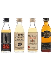 Glen Guard, John Brown, Johnny Wright & Label 5 Bottled 1980s 4 x 5cl / 40%