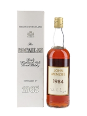 Macallan 1965 17 Year Old John Menzies Bottled 1984 75cl / 43%