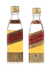 Johnnie Walker Red Label Bottled 1970s 2 x 5cl