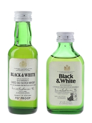 Buchanan's Black & White Bottled 1970s & 1980s 4.7cl & 5cl