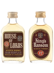 House Of Lords & King's Ransom Bottled 1980s 2 x 4cl / 43%