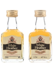 White Heather 5 Year Old Bottled 1980s 2 x 4.7cl
