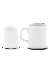 Teacher's Highland Cream Tiny Ceramic Cup & Thimble  2.5cm & 3cm Tall