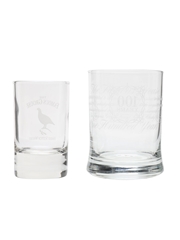 Famous Grouse Scotch Whisky Glasses  8.5cm & 10cm
