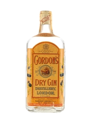 Gordon's Dry Gin Spring Cap Bottled 1950s-1960s - Wax & Vitale 75cl / 47%