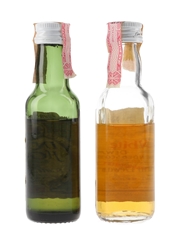 Dewar's White Label & Inver House Green Plaid Bottled 1970s-1980s 2 x 4.7cl-5cl
