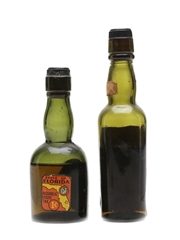 Berry Bros Black Barrel 8 Year Old & St James's Blended Scotch Bottled 1950s 2 x 5cl