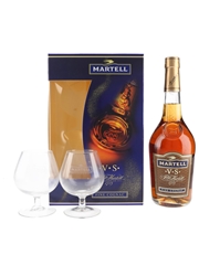 Martell 3 Star VS Gift Set with Tasting Glasses 70cl / 40%