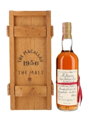 Macallan 1950 Handwritten Label