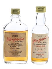 Glenfarclas Glenlivet 8 Year Old Bottled 1970s & 1980s 2 x 5cl / 40%