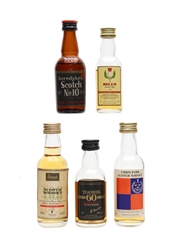 Assorted Blended Whisky Acredyke's, Bell's, Harrods, Teacher's & Union Park 5 x 3cl-5cl / 40%