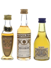 Metaxa, Napoleon & Three Barrels Brandy